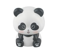 BildeeMait Adorno de coche de panda con la cabeza alimentado por energía solar, para decoración de salpicadero de buena suerte, escritorio o maceta