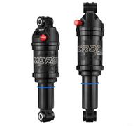 BildeeMait Aleación de aluminio para amortiguador trasero de bicicleta 125 150 165 190 mm, ajustable 100-150 PSI montaña para suspensión de bicicleta con forro de 24 mm, negro (190 mm x 50 mm)