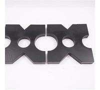 BildeeMait Alfombrillas de metal con forma de flor de ciruelo, 18 x 18 x 2,5 cm, color negro, 1 par, soporte para máquina de prensado