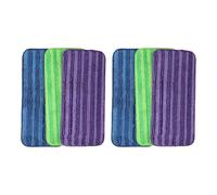 BildeeMait Almohadillas de microfibra reutilizables para mopa Swiffer Wet Jet Spray C 11.8 x 5.5 pulgadas, lavables hasta 100 veces, paquete de 3 (morado/verde/azul)