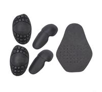 BildeeMait Armadura para montar en motocicleta, 5 unidades, almohadillas protectoras de EVA, inserto resistente al desgaste, para espalda, hombro, codo, rodilla, equipo de seguridad, color