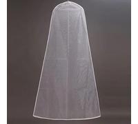 BildeeMait Bolsa de almacenamiento para vestidos de novia, transpirable, transparente, con agujero para colgar, material de hilo de vidrio, 160 cm o 180 cm, color blanco