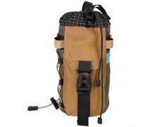 BildeeMait Bolsa de poliéster para botella de agua de bicicleta, 90 mm de diámetro, con cierres extraíbles, soporte para tazas ajustable, color marrón