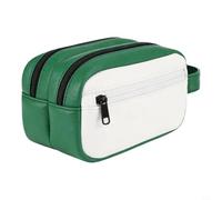 BildeeMait Bolsa de transporte de bolas de cuero PU impermeable con correa de muñeca 2 compartimentos Bolas Tees Accesorios Azul (verde)