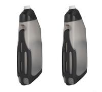 BildeeMait Botella de agua aerodinámica para bicicleta de 600 ml con jaula de fibra de carbono, PP5 y boquilla de silicona para soportes de marco estándar (2 piezas)