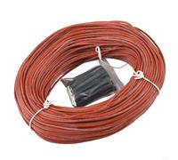 BildeeMait Cable de calefacción de fibra de carbono infrarrojo lejano 12K 33 Ohm/m Aislamiento de goma de silicona 200C Alambre resistente al calor para calefacción eléctrica de suelo (100 m)
