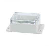 BildeeMait Caja de conexiones impermeable IP65 Plástico ABS con cubierta transparente de PC 100x68x50mm Recinto eléctrico gris para cableado interior al aire libre