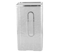 BildeeMait Caja de pañuelos transparente plateada para colgar en la pared, moderna para organizar paños faciales con extracción inferior para el hogar