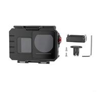 BildeeMait Carcasa de metal impermeable 80M Action 5 para Pro, carcasa de buceo de aleación de aluminio con lente de vidrio, acción de montaje de liberación rápida 4 3 negro (negro2)