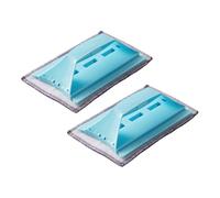 BildeeMait Cepillo de limpieza plegable para ventanas correderas para rieles de puertas, 180 mm x 110 mm x 55 mm, paquete de 2, almohadilla de estropajo de polipropileno