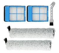BildeeMait Cepillo de rodillo de repuesto para limpiador de suelos Bissell CrossWave OmniForce 3882 3970F, paquete de 2 rodillos de cepillo + 2 filtros + herramienta de limpieza