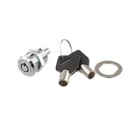 BildeeMait Cerradura tubular de aleación de zinc de 19 mm con luz LED, cilindro de alta seguridad de 7 pines, pantallas publicitarias y para máquinas de arcade, acabado cromado