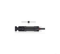 BildeeMait Conector de diodo fotovoltaico impermeable bloque de cable de panel solar de 10 A a 30 A 1000 V CC portafusibles en línea para sistema fotovoltaico clasificación IP67 (20 A)