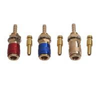 BildeeMait Conector rápido de latón para gas y agua, diámetro interior de tubo de 6 mm, para máquinas de soldadura TIG 12, 18, 20, 27, enchufe de 3 piezas + conector de 3 piezas