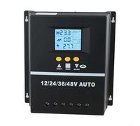 BildeeMait Controlador de carga solar MPPT 12V/24V/36V/48V pantalla LCD con puertos USB duales y reconocimiento automático de voltaje (90A)