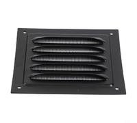 BildeeMait Cubierta de rejilla de ventilación de pared exterior de aleación de aluminio cuadrada salida de aire hogar comercial cocina baño negro 200 x 200 mm (100 x 100 mm)