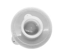 BildeeMait Cubierta para cuenco mezclador de 4.5 cuartos de galón, tapa blanca apta para lavavajillas con agujero central de 300 ml para cuenco medidor