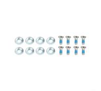 BildeeMait Encuadernación de esquí y snowboard para tornillos de repuesto M6 x 16 mm, pernos de fijación de metal con arandelas para mantenimiento de tablas, paquete de 16 (8 piezas)