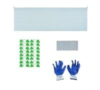 BildeeMait Estacas y clips de acero recubiertos de plástico para construir aros de invernadero y apoyar el crecimiento, 63 piezas (D)