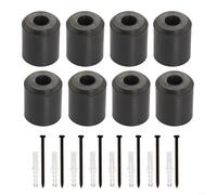 BildeeMait Estante de almacenamiento para tabla de esquí, soporte montado en la pared, tabla de snowboard con fijaciones, organizador negro, paquete de 8 unidades (8 piezas)