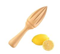 BildeeMait Exprimidor de limón de madera para naranjas, limones y limas C de madera de haya y cítricos, 16 cm, herramienta extractora de jugo de mano ergonómica