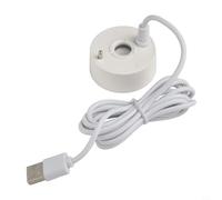 BildeeMait Fabricante de niebla USB de 5 V para estanque de fuente de agua, humidificador de aire con cable de 1,4 m con filtro de olor para acuario, rocalla, jardín, paisajismo, color negro (blanco)