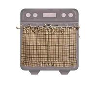 BildeeMait Falda de horno de granja hecha a mano con delicadas cintas, mezcla de algodón suave para horno para hornear, lavable a máquina en avena