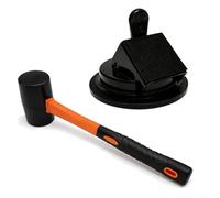BildeeMait Fijador de huecos de suelo laminado resistente con ventosa y martillo para reparación de suelos de vinilo, 12 cm