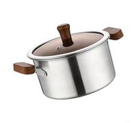 BildeeMait Home Freidora con pantalla de filtro, 304 para olla de vapor de acero inoxidable y cesta de malla, tapa transparente para hervir y blanquear alimentos (A)