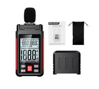 BildeeMait HT602B Medidor de ruido 30-130dB Medidor de nivel de sonido digital A/C Ponderación Pantalla de retroiluminación Probador de humedad de temperatura Modo lento rápido