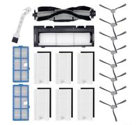 BildeeMait Juego completo de accesorios para robot SmartClean 2000 para aspiradora, 8 cepillos laterales, 2 filtros, 6 rodillos, cubiertas de cepillo para cepillo principal para kit de repuesto