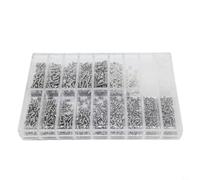 BildeeMait Juego de 1000 tornillos para gafas, 13 tamaños, tornillos de acero inoxidable, tuercas, arandelas, kit con estuche para gafas, gafas de sol, relojes, reparación de joyas