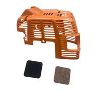 BildeeMait Juego de 3 piezas de repuesto para cubierta de motor y filtro de aire para recortadora Orange FS75 FS80 FS85 KM85 HT70