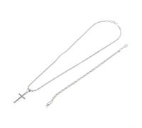 BildeeMait Juego de flechas geométricas, collar gótico, pulsera de metal ennegrecido para punk emo, accesorios para uso diario, 18 cm, C Black three, ABS Cuerpo principal: acero inoxidable SUS316L