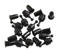 BildeeMait Kit de clavijas de altavoz, 10 pares de guías de parrilla de enchufe de bola para clips de gabinete de altavoz, cubierta de malla segura, broches negros (001E)
