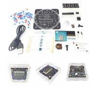 BildeeMait Kit de reloj LED giratorio DIY con chip DS1302 5V SCM Junta de aprendizaje Proyecto de soldadura electrónica Brillo automático Tiempo Temp (verde)