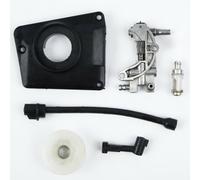 BildeeMait Kit de servicio de aceite para modelos de motosierra 4500 5200 5800 45cc 52cc 58cc incluye cubierta de bomba, engranaje helicoidal, filtro, tuberías