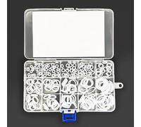 BildeeMait Kit surtido de anillos de silicona, 1228 piezas con púa y gancho, 32 tamaños, blanco transparente, automoción, fontanería, sistemas