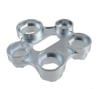 BildeeMait Llave aireadora de grifo, llave de boquilla de 10 tamaños para instalación y extracción, herramienta de aleación de zinc con agarre ergonómico, color plateado