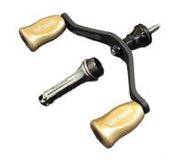 BildeeMait Mango de carrete de fibra de carbono con barra de equilibrio para Stella para Stradic para Twin Power 12 colores (dorado pálido)