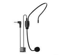 BildeeMait Micrófono con cable de 3,5 mm para guías turísticas, instructores de fitness, sonido claro, ligero, micrófono de cabeza con cable de nailon