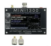 BildeeMait Mini1300 Analizador de red vectorial 0.1-1300MHz HF/VHF/UHF SWR Meter Tester con pantalla táctil capacitiva LCD de 4.3 pulgadas