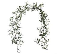 BildeeMait Oliva artificial verde para hojas de vid de 170 cm, guirnalda de frutas falsas, telón de fondo de boda, pared de jardín, decoración de puerta