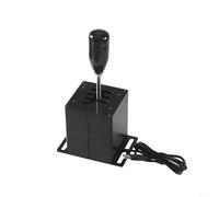 BildeeMait Palanca de cambios USB de PC de metal para Logitech G29 G27 G25 G920 y para Thrustmaster T300RS para GT Racing Sim, para Compact Black 13 x 9 x 11 cm con kit de instalación (6 velocidades)