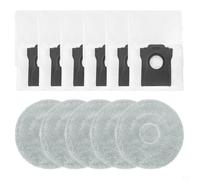 BildeeMait Paños de repuesto y bolsas de polvo para aspiradoras Cecotec serie X100, microfibra de larga duración, juego de 5 paños y 6 bolsas