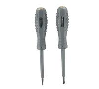 BildeeMait Paquete de 2 destornilladores eléctricos, detector de voltaje de cabeza ranurada con LED de doble color, identificación neutra en vivo, cableado de búsqueda de punto de ruptura de línea