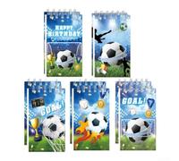 BildeeMait Paquete de 20 mini blocs de notas de fútbol, diarios coloridos encuadernados con alambre para niños, tabletas de escritura compactas para viajes y clase, 6 x 10 cm (B)