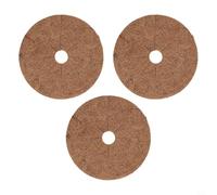 BildeeMait Paquete de 3 discos de fibra de coco, revestimientos de fibra de coco natural para cobertura del suelo, aislamiento de raíces y retención de humedad en macetas (20 cm)