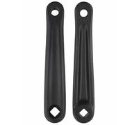 BildeeMait Par de manivelas de aleación de aluminio de 170 mm para bicicleta y bicicleta eléctrica, bielas negras resistentes al desgaste con agujero de montaje rómbico de 12,5 mm