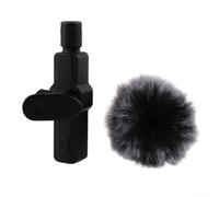 BildeeMait Parabrisas peludo para exteriores para micrófonos Lav con clip de 5 a 8 mm de diámetro, manguito de reducción de ruido del viento para vlogging negro (0.5 mm)